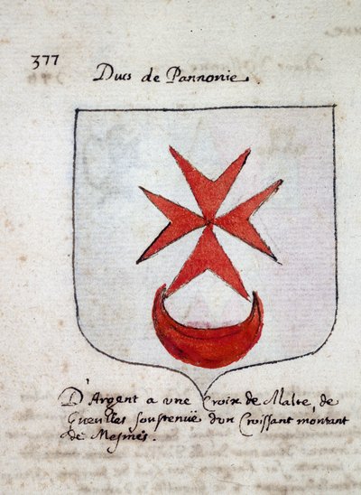 Vapensköld av hertigen av Pannonien - sd 1800-talet av Unknown artist