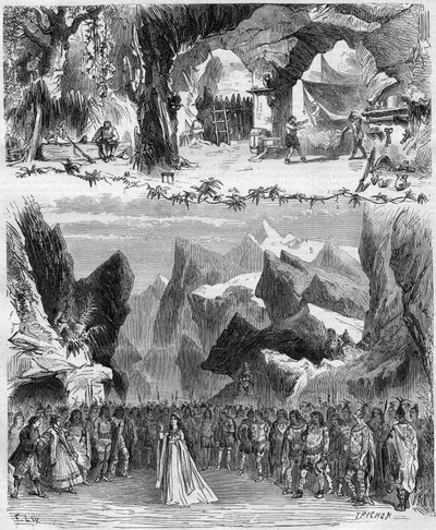Komisk opera "Robinson Crusoe" av Eugene Cormon (Pierre Etienne Piestre av Unknown artist