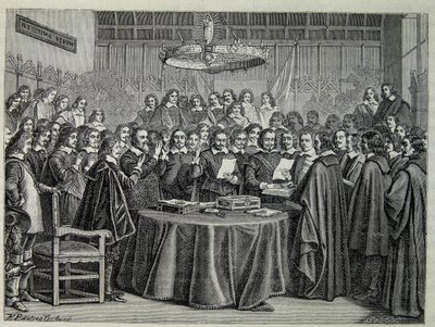 Congress of Westphalia, fredsavtal som avslutar det trettioåriga kriget av Unknown artist