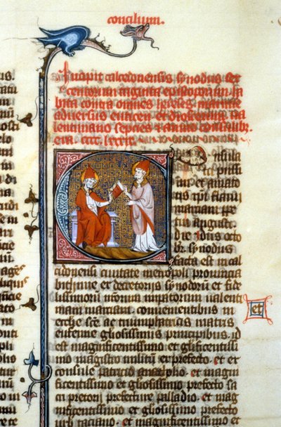 Kalcedoniens råd, 451 - Miniatyr av medeltiden (ref. 365, 428r). Toulouse bibliotek (tel: 05 62 27 66 66) av Unknown artist