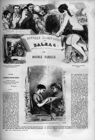Omslag till romanen "" En dubbelfamilj "" av Unknown artist
