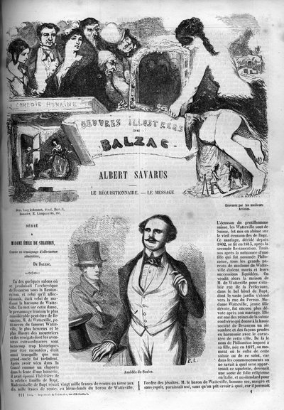 Omslag till romanen "" Albert Savarus "" av Unknown artist