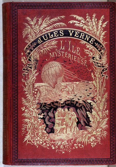 Omslag till boken "The Mysterious Island" av Jules Verne. av Unknown artist