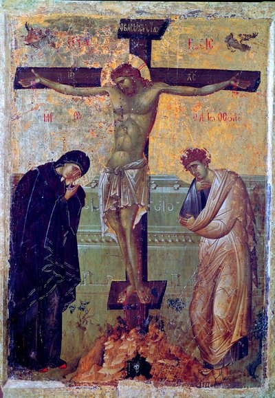 Korsfästelse (ikon från 1200-talet) av Unknown artist