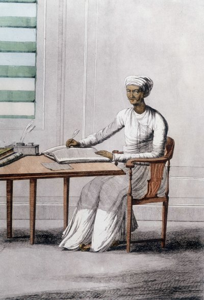 Kultur, civilisation och indiskt samhälle: porträtt av en författare, Indien. av Unknown artist