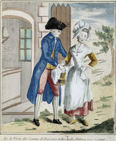 Tull: spärrskatt - karikatyr omkring 1800 av Unknown artist