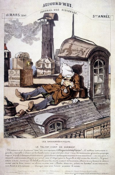 Daguerreopipers eller Talent kommer i sömnen. Ironisk artikel mot det nya fotografyrket. I "" Today, journal of ridicules"", den 15/03/1840. av Unknown artist