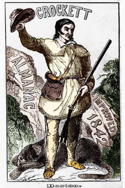 David Crockett (1786-1836), amerikansk pionjär - Almanacka av Unknown artist