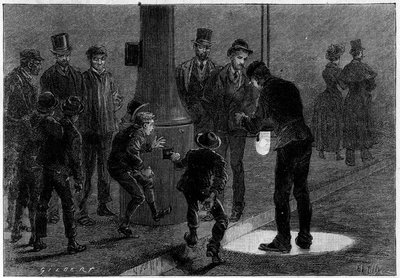 Death by Electricite: Elektrisering med elektriska reverberes på Place du Carrousel, i Paris. Gravyr i "" Nature: översyn av vetenskaperna och deras tillämpningar på konst och industri "" av 19 januari 1889. av Unknown artist