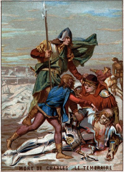 Karl Temeraires död (1433-1477), hertig av Bourgogne av Unknown artist