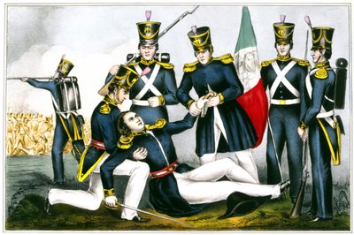 Överste Clays död, slaget vid Buena Vista 1847, mexikanska kriget av Unknown artist