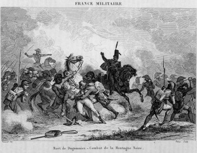 Death of Dugommier - Black Mountain kamp mot spanjorerna. av Unknown artist