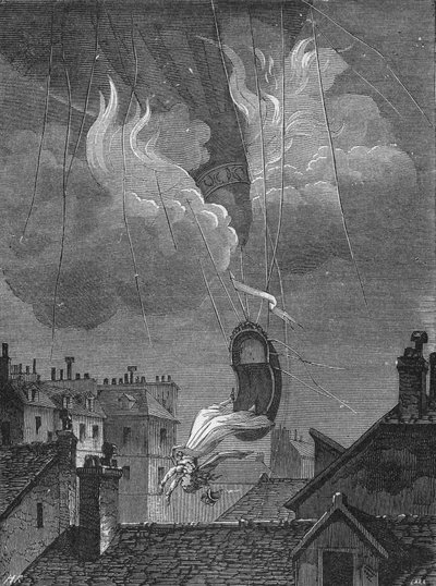 Madame Blanchards död (hans boll) av Unknown artist