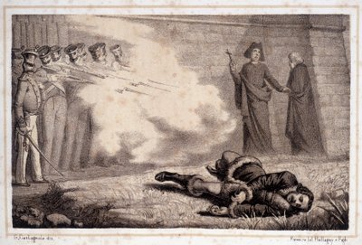 Murats död (1767 - 1815) - i "" Italiens historia "" av Unknown artist
