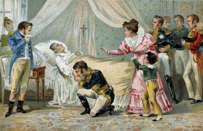 Napoleon I:s (1769-1821) död i St. Helena den 5 maj 1821. av Unknown artist