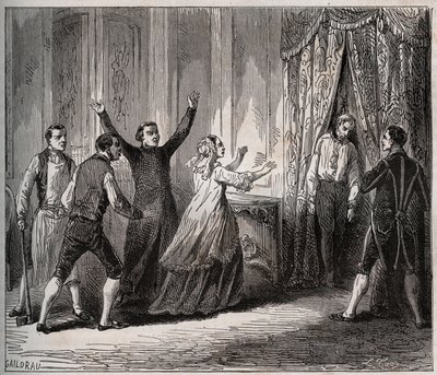 Prinsen av Condes död (Louis VI Henri de Bourbon Conde av Unknown artist