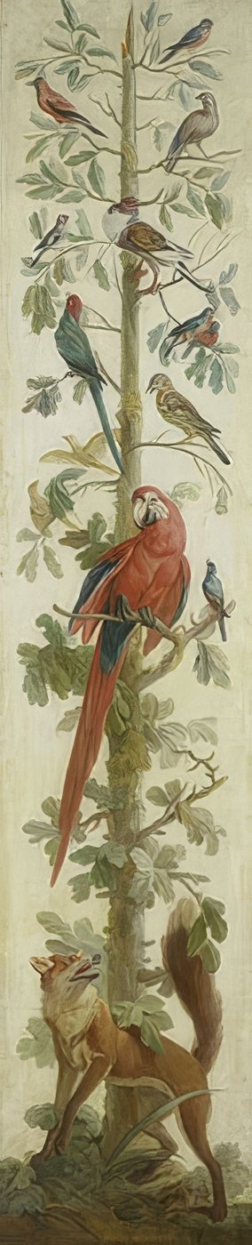 Dekorativ illustration med djur. 1760-1800 av Unknown