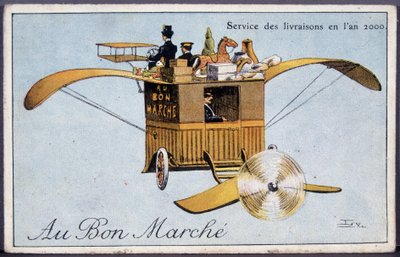 Leveransservice år 2000 - Bon Marché-etikett, sent 1800-tal av Unknown artist