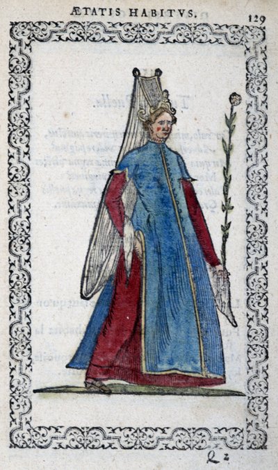 Demoiselle de Turk - i "" Habits et effigies"" av Jean Sulperius av Unknown artist
