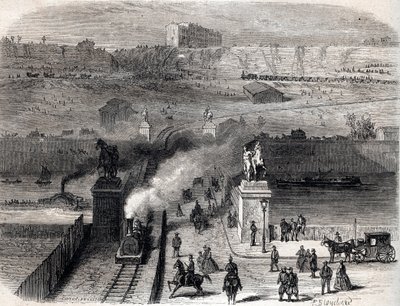 Rivning av Trocadero i Paris 1866 - Rivning av Tracadero i Paris 1866 - av Unknown artist