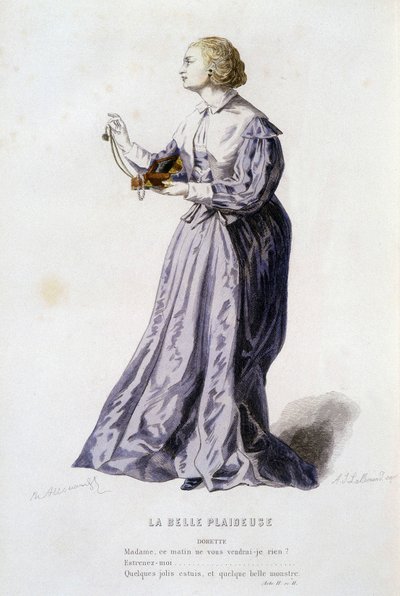Dorette i ""den vackra pleadern"" (av Bois Robert 1654), i ""Fransk teater under 1500- och 1600-talen före Moliere"" av Edouard Fournier. av Unknown artist