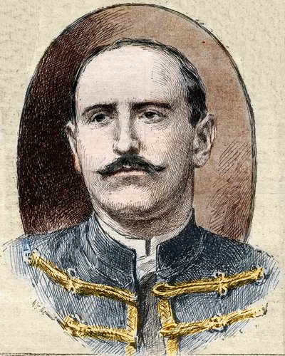 Fallet Dreyfus: porträtt av Alfred Dreyfus (1859-1935) efter hans degradering under Rennesrättegången 1899. av Unknown artist