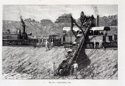 Torr scavator på Suezkanalen av Unknown artist