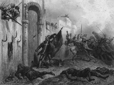 Under belägringen av Alger av Karl V i oktober 1541, planterade den franske Sir Pons de Balaguer, riddare av Malta, sin dolk i porten Bab-Azoun och sa: "Vi kommer att återvända". I "" L