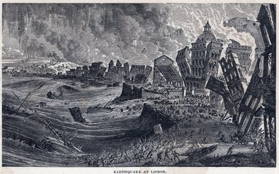 Jordbävning från Lissabon till Portugal den 1 november 1755 av Unknown artist