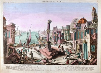 Jordbävning i Oppido Mamertina i Kalabrien (Södra Italien) den 15 februari 1783. av Unknown artist