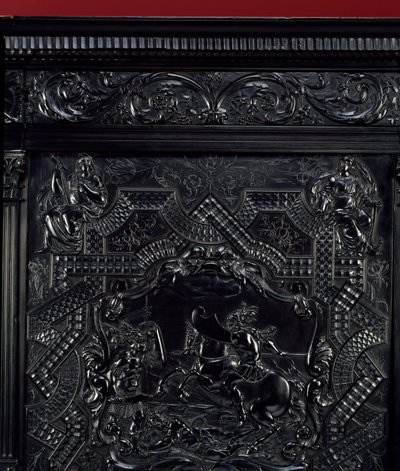 Ebene praktiken. Horatius Cocles, romerska hjältar, försvarar Subliciusbron i Rom mot anfallet av etruskerna i Porsenna 507 f.Kr. Detalj. Omkring 1645 Paris. Louvren av Unknown artist