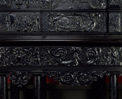 Ebene övning. Horatius Cocles, romerska hjältar, försvarar Subliciusbron i Rom mot attacken från etruskerna i Porsenna 507 f.Kr. Detalj. Omkring 1645 Paris. Louvren av Unknown artist