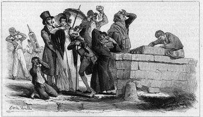 Eclipse-älskare: befolkningen i Paris som observerar solförmörkelsen den 7 september av Unknown artist