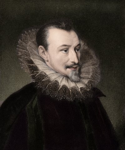 Edmund Spenser c1552/3-1599 - gravyr - 1800-talet av Unknown artist