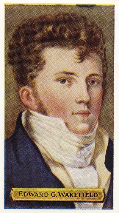 Edward Gibbon Wakefield-Engelsk diplomat. (tryck) av Unknown artist
