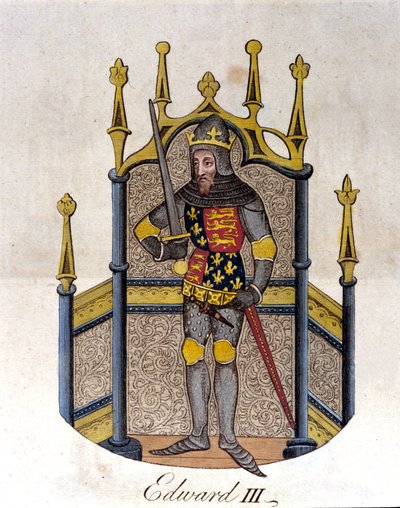 Edward III kung av England (1312-1377). av Unknown artist