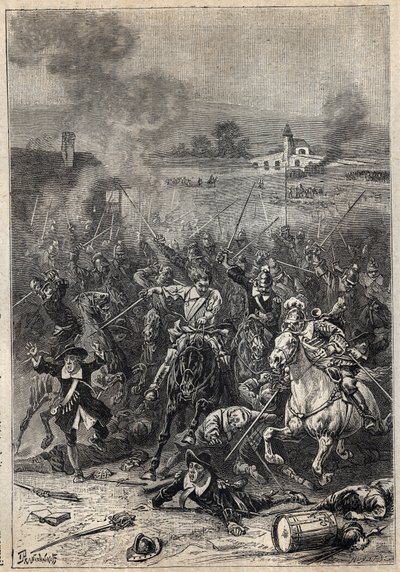 Egorgement of the Puritans - 1800-talsillustration till den historiska romanen "The Puritans of Scotland" (Old Mortality) av Walter Scott (1771-1832) av Unknown artist