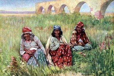 Äldre indiankvinnor, Kalifornien av Unknown artist
