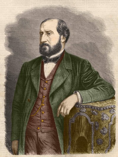 Emile Augier, fransk dramatiker (1820 - 1889). av Unknown artist