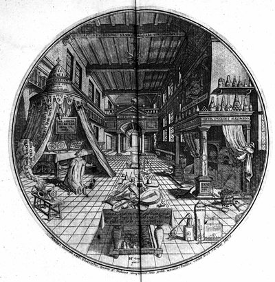 Gravyr av "Amphitheater of Eternal Visdom". (Amphitheatre of eternal visdom) (Hamburg: n.n. av Unknown artist