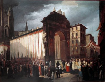 Inträde av den nye ärkebiskopen av Milano den 5 december 1847 (målning av Unknown artist