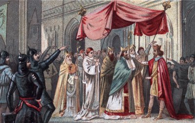 Eudes (Odon) (v. 860 - 898), greve av Paris och Troyes, vald till kung av Frankrike. av Unknown artist