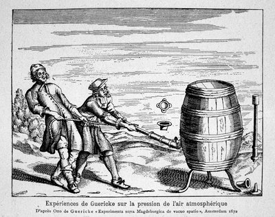 Experiment med Otto von Guericke (Otto de Guericke av Unknown artist