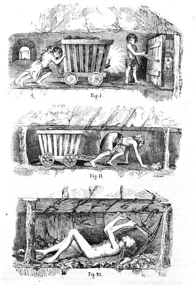 Utnyttjande av barnarbete i engelska kolgruvor av Unknown artist