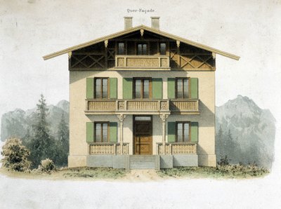 Fasad av ett tyskt hus av Unknown artist