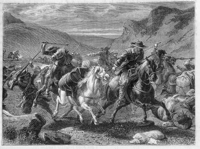 False sauniers (False sauniers) attacker i ett bakhåll av kungens soldater - i "" The wonders of industry"" av Louis Figuier av Unknown artist