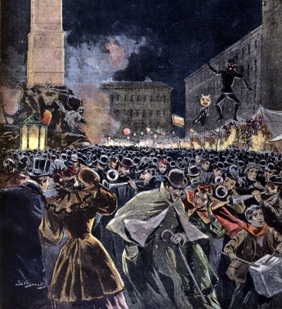 Befana-festen vid trettondagen i Rom. 1895. av Unknown artist