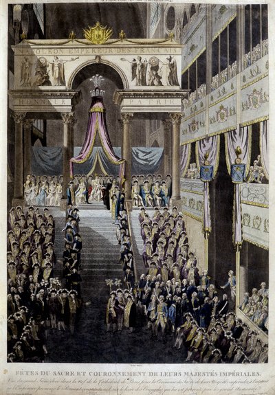 Högtiden för kröning och kröning av deras kejserliga majestät 1804. av Unknown artist