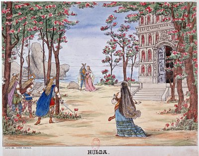 Slutscen av operan "" Hulda"" av Unknown artist