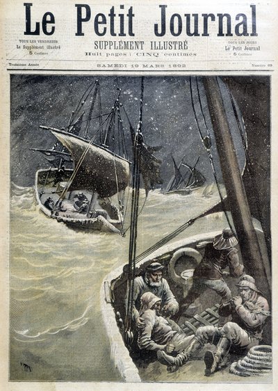 Fishermen of Newfoundland - i "" The Petity Journal"" av 19/03/1892 av Unknown artist